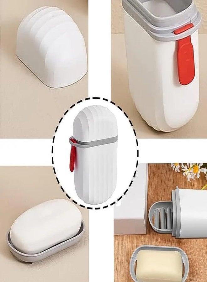 MARUTIWARE Travel Soap Case with Lid, Waterproof Soap Box with Toothbrush Case, Leakproof, Convenient Handle, for Bathroom, Camping - Image 4